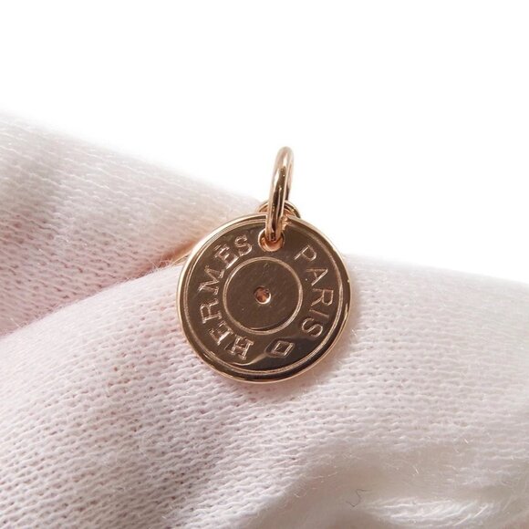 HERMES Gambade Clous de Sel Sellier Ring Size 52/#12 18K Pink Gold - Picture 4 of 11